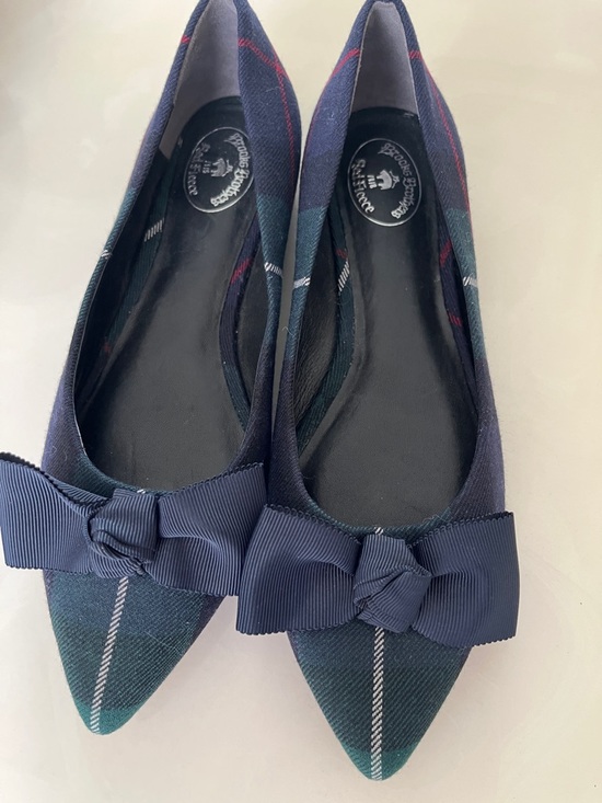 Brooks Brothers Shoes - Women’s 7.5 Brooks Brothers Navy Plaid Loafers with Red Windowpane